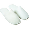 Adult Closed Toe Polyester Terry Slippers, White, Pack Of 10 Pair