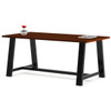 Kfi 36 X 72 X 30" H Table With Vintage Steel Frame Mahogany