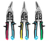 3PCS Aviation Snips Set | 10 Inch Left Straight Right Cut Tin Snips for Cutting Metal Sheet | CR-V Steel Heavy Duty Tin Snips with Visible Cutting Length