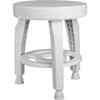 Healthsmart Swivel Shower Stool With Adjustable Legs And Storage Shelf, 18-20 In., White