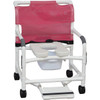 Mjm Extra-Wide Shower Chair With Pail Footrest And Double Drop Arms Mauve