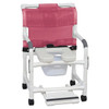Mjm Wide Shower Chair With Pail Slideout Footrest And Safety Belt Mauve