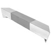 Preferred Bath Decorative Square Foot Rest 11.28 X 1.25" Bright Polished Peened