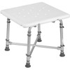 DMI Heavy-Duty Shower Chair With Backrest, Adjustable 18-23 In. Height, Up To 500 Lb Capacity, White