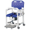 Ipu 20" Clearance Shower Commode Chair Footrest In Blue