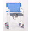 Ipu Elite 375 Lbs Shower Commode Chair With Blow Molded Seat, G-Blue