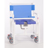 Ipu Elite 450 Lbs Shower Chair Commode With Blow Molded Seat, B-Blue