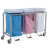R&B Wire Products Triple Deluxe Easy Access Hamper Blue Green Mauve Access Bags