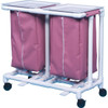 Ipu Standard Double Hamper With Foot Pedal Cap Wineberry Mesh