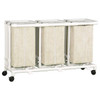 Ipu Triple Hamper W/ Foot Pedal, Linen
