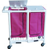 Mjm Jumbo Double Hamper With Foot Pedal Gal Mauve Mesh