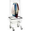 R&b Wire Laundry Cart With Pole, Standard Capacity