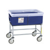 R&B Wire Products Antimicrobial Elevated Vinyl Bumper Truck 3 Bushel Navy