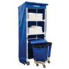 Royal Basket Trucks 42 Towel Station, Two Shelves, Vinyl Cover Towel Return Cart