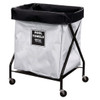 Royal Basket Trucks 8 Bushel X-Frame Cart & White Vinyl Bag Labeled Pool Towels