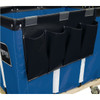 Royal Basket Trucks Janitorial Organizer, Black Vinyl, Four Pockets