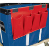 Royal Basket Trucks Janitorial Organizer, Red Vinyl, Four Pockets