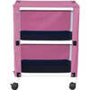 Mjm Echo 2-Shelf Cart With Cover, 20 X 25", Mauve Vinyl