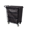 Royal Basket Trucks Linen Cart 32cf Black Full Swivel