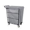 Royal Basket Trucks Linen Cart 32cf Gray 2 Fixed, 2 Swivel