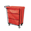 Royal Basket Trucks Linen Cart 32cf Red Full Swivel