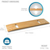 DMI 30 In. Wooden Transfer Board With Cut-Out Handles, 440 Lb Capacity Slide Board