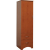 Drive Oslo Wardrobe With 2-Drawer/1-Door, 78"X22"X23", Nickel Hardware, Cherry