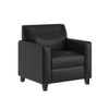 Flash Furniture Reception Chair  USB Ports Black Leather