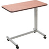 Drive Spring Loaded Overbed Table, Chrome U-Base, Cherry Top, 28-45" Height