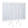 R&B Wire Products Three Panel Stationary Medical Privacy Screen White Panels