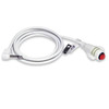 Crest Healthcare 10' Duracall Cord, 1/4 Inch 2-Conductor Phone Plug, White