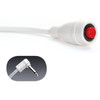 Crest Healthcare Econocall 20' 1/4inch 2-Conductor Phone Plug, Double, White