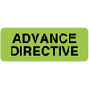 Rrd Advance Directive Label 2-1/4"X7/8" Flourescent Green