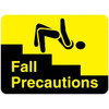 Rrd Fall Precautions Label 2-3/8"X1-3/4"