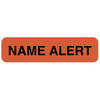 Rrd Name Alert Label 1-1/4"X5/16" Flourescent Red