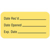 Rrd Quality Control Label 1-5/8"X7/8" Date Rec'D Date Opened