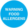Rrd Warning Food Allergens Label 2" X 2"