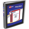 Avery Flexi-View 1" Binder 175 Sheet Capacity Round Ring Black