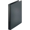 Business Source 1" Binder 225 Sheet Capacity Round Ring Black