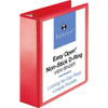 Business Source Easy Open 3" View Binder D Ring Red