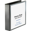 Business Source Heavy Duty 2" View Binder 500 Sheet Capacity Round Ring Black