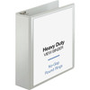 Business Source Heavy Duty 3" View Binder 625 Sheet Capacity Round Ring White