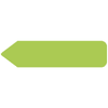 Rrd Uniarrow Flag 2-1/4" X 9/16" Green Package Of 150