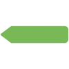 Rrd Uniarrow Flag 2-1/4"X9/16" Light Green Package Of 150