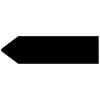Rrd Uniarrow Spacesaver Flag 2"X9/16" Black Package Of 150