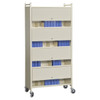 Omnimed Beige Versa Locked Cabinet Style Moble Rack With Four Shelves