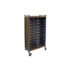 Omnimed Big Beam Horizontal Cabinet Rack, 2 Sections, 24 Chart Capacity, Beige