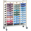 Omnimed Big Beam Horizontal Open Rack, 3 Sections, 24 Chart Capacity, Beige