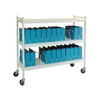 Omnimed Big Beam Vertical Open Chart Rack 3 Shelves 24 Chart Capacity Beige