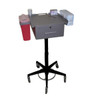 Omnimed Phlebotomy Cart With Sharp/Glove Holders, Thumb Latch, Adjustable Height